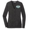 (KM) Ladies Marled Cardigan Sweater Thumbnail