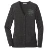 (KM) Ladies Marled Cardigan Sweater Thumbnail