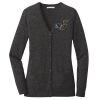 (KM) Ladies Marled Cardigan Sweater Thumbnail