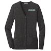 (KM) Ladies Marled Cardigan Sweater Thumbnail