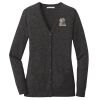 (KM) Ladies Marled Cardigan Sweater Thumbnail