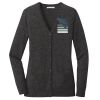 (KM) Ladies Marled Cardigan Sweater Thumbnail