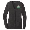 (KM) Ladies Marled Cardigan Sweater Thumbnail