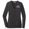 (KM) Ladies Marled Cardigan Sweater Thumbnail
