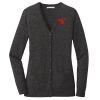 (KM) Ladies Marled Cardigan Sweater Thumbnail