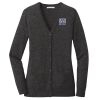 (KM) Ladies Marled Cardigan Sweater Thumbnail
