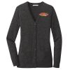 (KM) Ladies Marled Cardigan Sweater Thumbnail