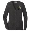 (KM) Ladies Marled Cardigan Sweater Thumbnail