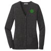 (KM) Ladies Marled Cardigan Sweater Thumbnail