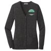 (KM) Ladies Marled Cardigan Sweater Thumbnail