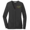 (KM) Ladies Marled Cardigan Sweater Thumbnail