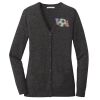 (KM) Ladies Marled Cardigan Sweater Thumbnail
