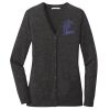 (KM) Ladies Marled Cardigan Sweater Thumbnail
