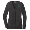 (KM) Ladies Marled Cardigan Sweater Thumbnail