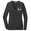 (KM) Ladies Marled Cardigan Sweater Thumbnail