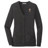 (KM) Ladies Marled Cardigan Sweater Thumbnail