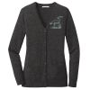 (KM) Ladies Marled Cardigan Sweater Thumbnail
