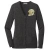 (KM) Ladies Marled Cardigan Sweater Thumbnail