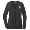 (KM) Ladies Marled Cardigan Sweater Thumbnail