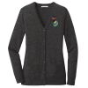 (KM) Ladies Marled Cardigan Sweater Thumbnail