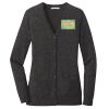 (KM) Ladies Marled Cardigan Sweater Thumbnail