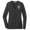 (KM) Ladies Marled Cardigan Sweater Thumbnail
