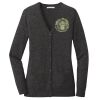 (KM) Ladies Marled Cardigan Sweater Thumbnail