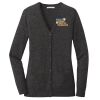 (KM) Ladies Marled Cardigan Sweater Thumbnail