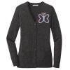 (KM) Ladies Marled Cardigan Sweater Thumbnail
