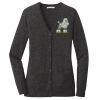 (KM) Ladies Marled Cardigan Sweater Thumbnail