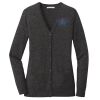 (KM) Ladies Marled Cardigan Sweater Thumbnail