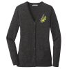 (KM) Ladies Marled Cardigan Sweater Thumbnail