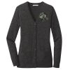(KM) Ladies Marled Cardigan Sweater Thumbnail