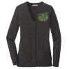 (KM) Ladies Marled Cardigan Sweater Thumbnail