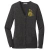 (KM) Ladies Marled Cardigan Sweater Thumbnail