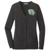 (KM) Ladies Marled Cardigan Sweater Thumbnail