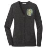 (KM) Ladies Marled Cardigan Sweater Thumbnail