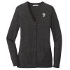 (KM) Ladies Marled Cardigan Sweater Thumbnail