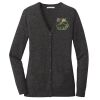 (KM) Ladies Marled Cardigan Sweater Thumbnail