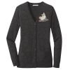 (KM) Ladies Marled Cardigan Sweater Thumbnail