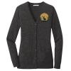(KM) Ladies Marled Cardigan Sweater Thumbnail