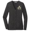 (KM) Ladies Marled Cardigan Sweater Thumbnail