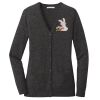 (KM) Ladies Marled Cardigan Sweater Thumbnail
