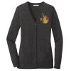 (KM) Ladies Marled Cardigan Sweater Thumbnail