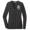 (KM) Ladies Marled Cardigan Sweater Thumbnail