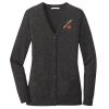 (KM) Ladies Marled Cardigan Sweater Thumbnail