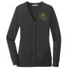 (KM) Ladies Marled Cardigan Sweater Thumbnail