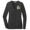 (KM) Ladies Marled Cardigan Sweater Thumbnail