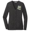 (KM) Ladies Marled Cardigan Sweater Thumbnail