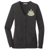 (KM) Ladies Marled Cardigan Sweater Thumbnail